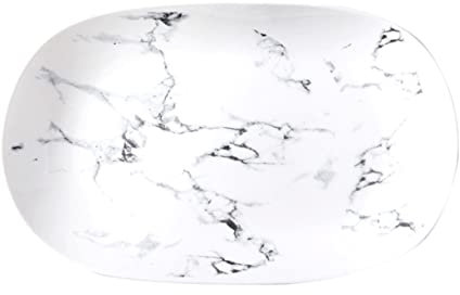 PRETYZOOM Assiette Céramique Marbrée Forme De Poisson Design Pratique Vaisselle Pour Dîner Et Service Adapté Pour Poissons Et Kebabs