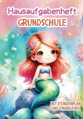 Hausaufgabenheft-Grundschule: Grundschul-Hausaufgaben-Heft, 1. und 2. Klasse Mädchen mit Wochentagen DIN A5