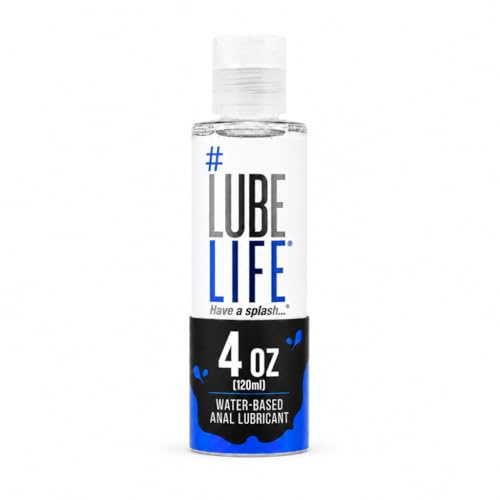LUBELIFE Water-Based Anal Lube for Men, Women & Couples – Personal Lubricant Safe for Toy & Condom Compatible, Water Based Lubricant Gel for Privacy & Intimacy (4 Fl Oz)