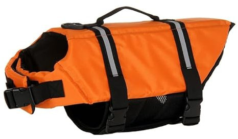 hundeliebling AquaTail Schwimmweste für Hunde Hunde Schwimmweste, einstellbar für mittelgroße Hunde, Rettungsgriff und Reflektoren, hoher Auftrieb, ideal für Schwimmen und Bootfahren