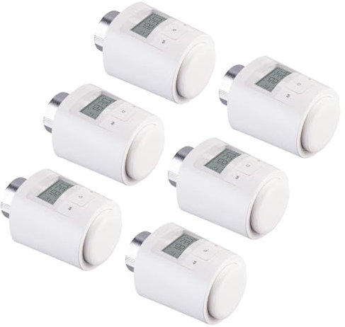 revolt Thermostatventil: 6er-Set Programmierbares Universal-Heizkörper-Thermostat, Display (Heizkörperthermostat automatisch, Heizkörper Thermostat Adapter, programmierbar)