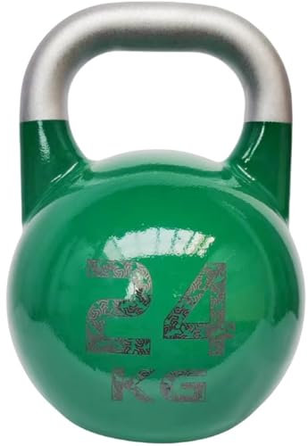 Kettlebell-Gewichte Fitnesssport Wettkampf Kugelhantel, Hanteln Für Muskeltraining Für Männer Und Frauen, Schwingen/Kniebeugen, Trainingsgeräte Fürs Fitnessstudio(Dark green-24kg)