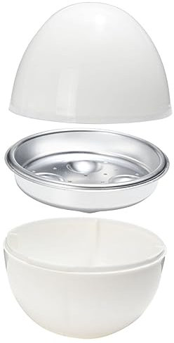 BESPORTBLE Huevera Para Microondas - Cocedor De Huevos Con 4 Compartimentos - Ideal Para Cocer y Preparar Huevos Rápidamente En Casa Fácil De Limpiar y Usar