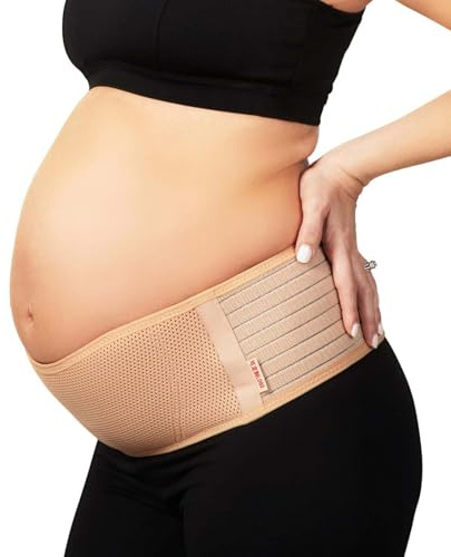 Limeow 1 Ud Faja Embarazada Embarazo Postparto Cinturon Embarazada Fajas Postparto Ligera y Transpirable, Alivia los Dolores de Espalda, Pelvis y Caderas Durante el Embarazo (Color Piel)