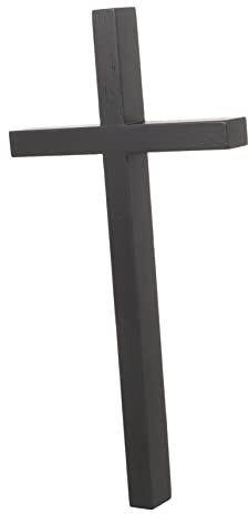 Mobestech Kreuzanhänger Aus Holz Heilig Wandbehang Montiert Klein Vintage - Wandkreuz Wandkunstdekoration Katholisch Kreuzen Hängend Kruzifix Wohnkultur Hölzern Black