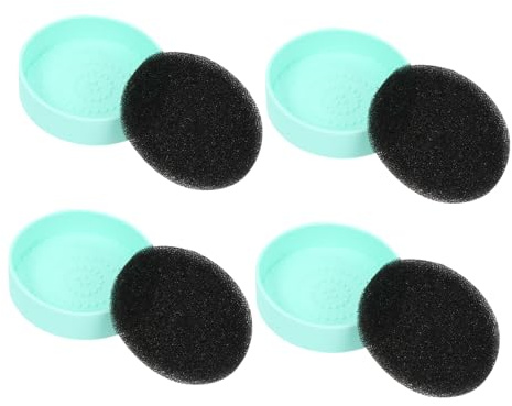 BATHVEVE Make Up Reinigungsschwamm 4 Stücke für Trockene Kosmetik Tragbar für Reisen
