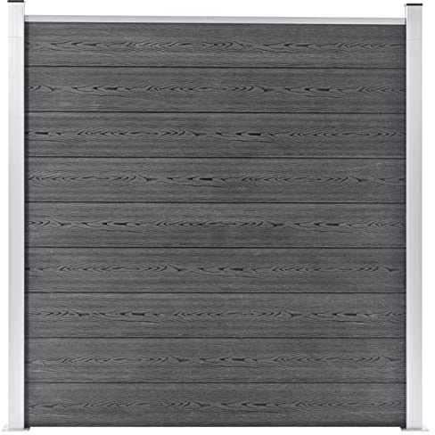 Hoodmeel Recinzione Giardino, Pannello Recinzione, Pannelli per Recinzioni, Recinzione Modulare, in WPC 180x186 cm Grigio