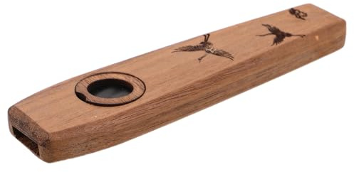 HYTROVE Holz Kazoo Flöte Robustes Musikinstrument aus Solidem Holz Einfach für Begleitung und Performances Vielseitig für Verschiedene Musikalische Anwendungen