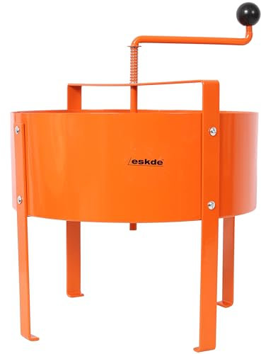 eSkde Rotary Garden Sieve - Garden Riddle with Spring-Loaded Handle | Heavy-Duty Steel Compost & Soil Sifter for Fine Results | Quick & Easy Sieving Sift Tool for Compost Sieve | 40cm Mesh Screen