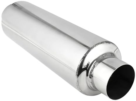 Punta escape automóvil Silenciador De Escape Universal Con Resonador Y Tubo Espiral Para Coche