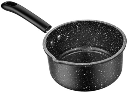 WEKADRIN Pentolino Antiaderente in Pietra Medica Versatile per Latte Zuppe e Noodles Compatibile con Piani Cottura Induzione Piccolo con Manico Ergonomico Materiale per Cucina