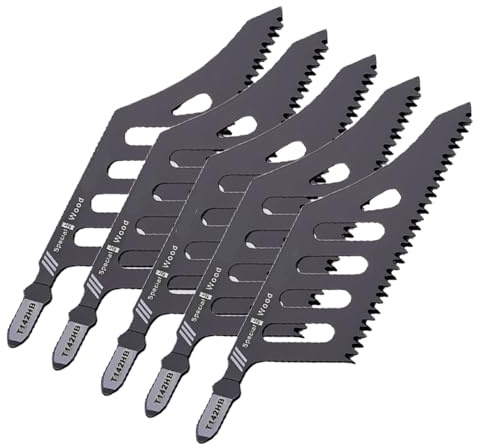 SEAFRONT 5 Datorer Flush Cutting Jigsaw Blade Oregelbunden Kurva Såg Blad Högkolstålhandsåg för Trägast och Metallskärning