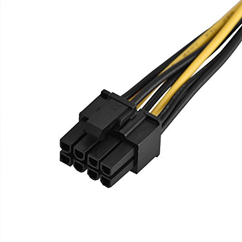 Asixxsix Cable Adaptador de Fuente de Alimentación PCI-E Macho de 15 Pines a Hembra de 8 Pines, Diseñado por Expertos para Evitar el Desgaste de 8 Tarjetas Gráficas con un Conector, Compatible con
