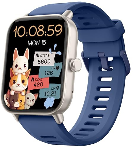 LODIMEKE Kids Smartwatch, 1.8 Fitness Tracker No Phone Needed Heart Rate & Sleep Tracker, Kids Watch Stress Monitor, Step Counter, Alarm, Games, Upgraded Swimming Watch for Boys Girls Teens Aged 5+