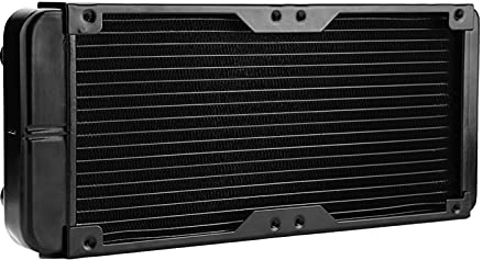 Cocoarm 240mm G4/1 Radiador de Refrigeración por Agua para Computadora de Aluminio 18 Hilos Sellado por Brasaje Duradero para Enfriamiento de CPU con Tornillos Largos y Cortos