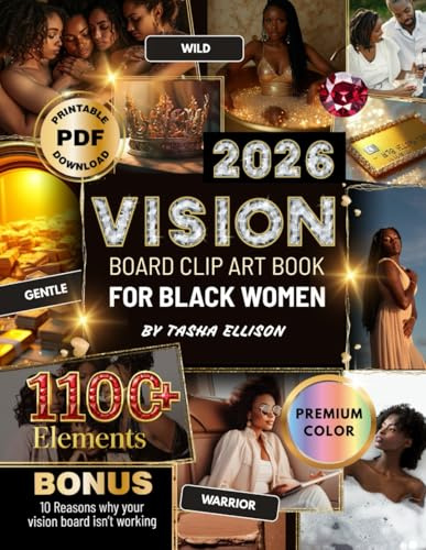 Vision Board & Manifestation Journal Kit for Women 2026: 1,100+ Inspiring Cutouts, Affirmations & Modern Clip Art for Your Dream Life