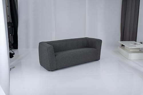 RELAX4LIFE Aufblasbares Sofa für 2 Personen, Luftsessel mit breiter Sitzfläche & Armlehnen, Relaxstuhl mit abnehmbarem Bezug für Wohnzimmer, Schlafzimmer und Arbeitszimmer (Grau)