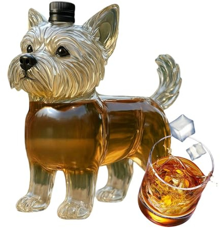 Decantador dispensador de vodka – Botella de alcohol transparente de alta transparencia para en casa | dispensador, decantador, para bodas, barbacoas, brandy, bebidas, elegante, ba