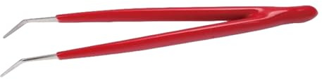 Pinzas de acero inoxidable de grado profesional, pinzas de precisión aisladas para tareas de precisión en varios ajustes, pinzas de laboratorio a prueba de estática