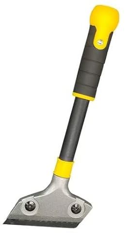 PARAHON Wallpaper Stripper Paint Scraper Tool Heavy Duty Long Handle Scrapers with 10 Spare Bllades - Stripper Tool Set| Floor, Wallpaper & Adhesive Remover | Paint, Vinyl, Carpet Glue Scraper (Long)