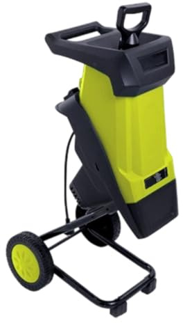 RUODATONLY Biotrituratore Elettrico, Trituratore Rami e Foglie, Diametro di Taglio Fino 40mm, Sacco Raccolta 50 L, 2 Lame, per rifiuti da Giardino, compostaggio e orto Yellow