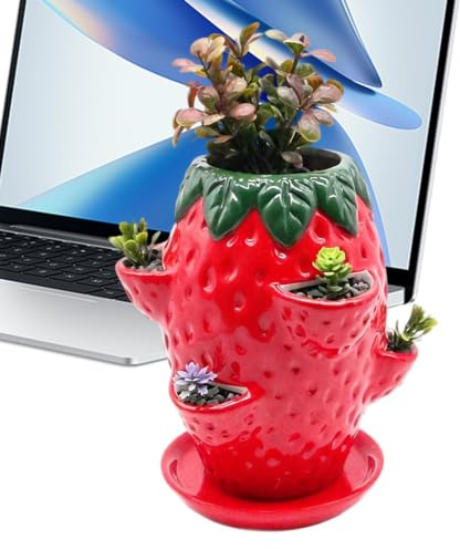 Torre Para Fresas Maceta De Terracota Transpirable Multinivel Para Plantas