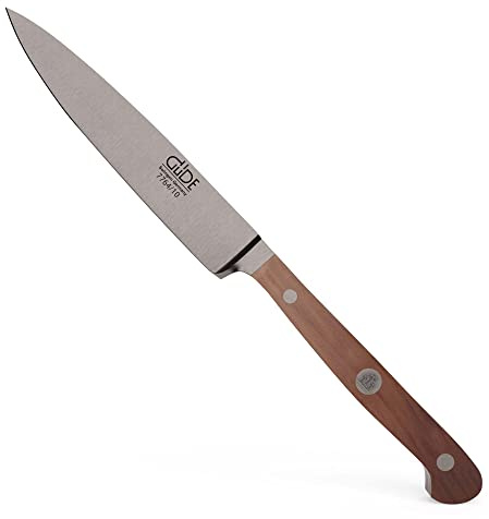 GÜDE Solingen Tradition - Spickmesser geschmiedet, 10 cm, Pflaumenholz, F.GÜDE, Office Messer, Handmade Germany, Braun