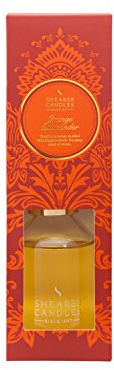 Shearer Candles Victorian Winter SD0503 100ml Orange Pomander Scented Diffuser in Clear Glass Bottle with Reed Sticks, Orange