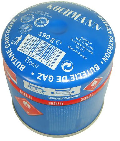 Kochmann Germany 24 x Stechgaskartuschen Gas Gaskocher Campingkocher 190g Gaskartusche Stechgas