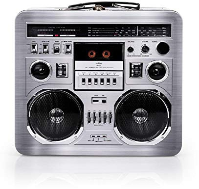 Toynk 80s Boombox Radio Retro Metal Lunchbox