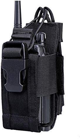KEESIN Radiohalter Walkie Talkie,Radio Holster Pouch Molle Tasche Tactical Walkie Talkie Pouch Funkgeräteholster Tasche für Funkgeräte Motorola für GPS-Telefone, Militär-Jagd-Camping (1 Stück)