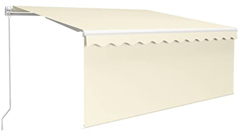 vidaXL Markise Manuell Einziehbar mit Rollo 3x2,5 m Creme