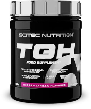 Scitec Nutrition TGH - Testosterona avanzada Optimizer bebida en polvo, la energía y la vitalidad - sin azúcar y sin gluten Fórmula, 300g, Cereza-Vainilla