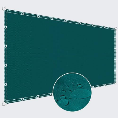 ZQXFZ Balkon Sichtschutz Seitlich 0.9x6.5m Balkon Sonnenschutz Windschutz Balkon Ohne Bohren Balkonverkleidung Sichtschutz -DunkelgrüN.