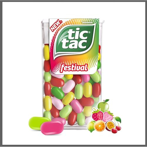 TIC TAC – Bonbons Frais et Légers, Saveurs Variées pour un Festival de Fraîcheur (54g, 110 pastilles) - Lot de 6 - vendu par Lot