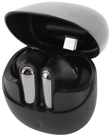 Tosuny Kabellose Gaming Ohrhörer, Niedrige Latenz, 2,4 G 5.4 Dual mit ENC Mikrofon und USB C Dongle für Telefon, Tablet, PC, VR Spielekonsole (BLACK)