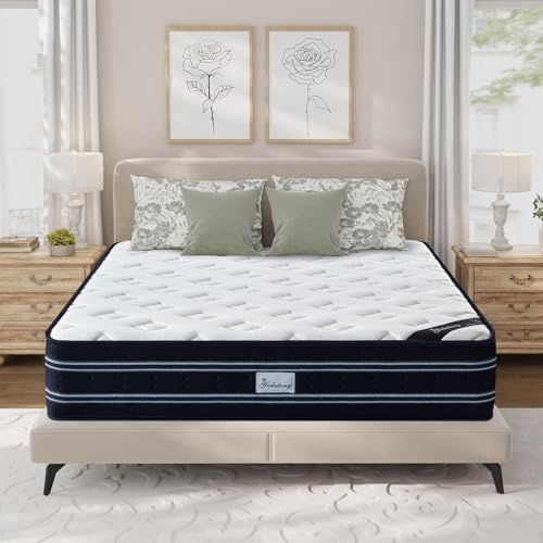 Matelas 140x190, Ressorts Ensachés Indépendants+Mousse Mémoire+Latex Nature, Ép 30 cm, 7 Zones Ergonomiques, Antibactérien Anti-Acariens, Hypoallergénique, Soutien Lombaire, Mi-Ferme, Respirant