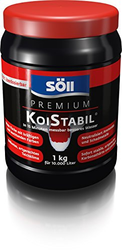 Söll 81889 Premium KoiStabil, 1 kg - effektiver Teichstabilisator/koigerechter Wasseraufbereiter/reguliert pH-Wert und KH-Wert für messbar besseres Teichwasser im Gartenteich Fischteich Koiteich