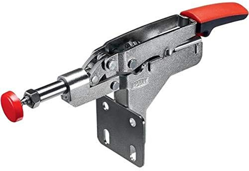 BESSEY STC-IHA15 Horizontal in-Line Face Mount Nickel Plated Auto-Adjust Toggle Clamp Vertical Flange, Silver