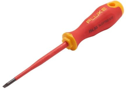 Fluke Tournevis plat isolé 5/32 in x 4 in, 4 mm x 100 mm, 1 000 V