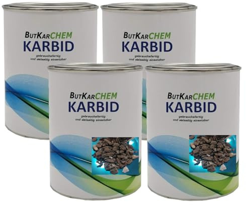 ButKarCHEM Regnr.462799 2 Kg Karbid *Gebrauchsfertiges* Karbid 85% Feste Steine langanhaltende WIRKUNGSDAUER Körnung (7-13) (2,0 Kg)