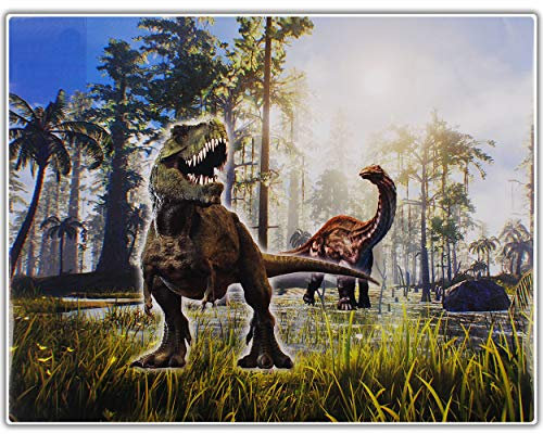 alles-meine.de GmbH XL große - Schreibtischunterlage/Unterlage - Dinosaurier - Dino T-Rex - 50 cm * 39 cm - abwischbar - Schreibunterlage - Tischunterlage/Knetunterlage/Bas..