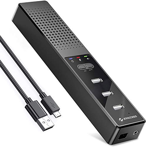 JOYACCESS Lautsprecher für PC, PC Lautsprecher mit USB Mikrofon und USB HUB, Plug & Play, kompatibel mit Windows/Mac, für Desktop-Laptops/Zoom/Skype/OnlineTeaching/Home Office/VoIP-Kommunikations