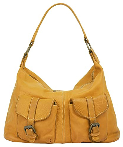 Cluty Shopper Echt Leder Damen 021139 Made in Italy | elegante Handtasche mit Magnetverschluss | Schultertasche mit Smartphonefach