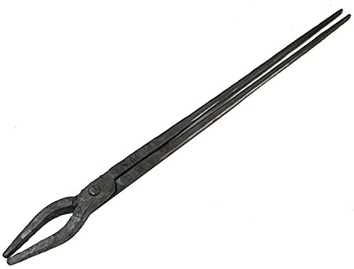 Tenaza de forja Pinzas de herrero Pinzas planas Pinzas de boca afiladas 70cm 1.25kg Tenaza de forja Forja del yunque del herrero del ingeniero