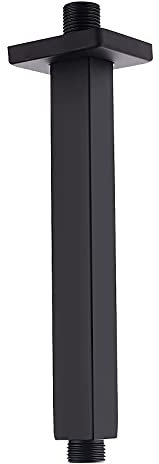 Brausearm (BL-AM-5-MS) Länge 22cm Wandarm Duscharm Eckig für Kopfbrause Regenduschkopf Wandmontage Duschkopfarm, Matt Schwarz