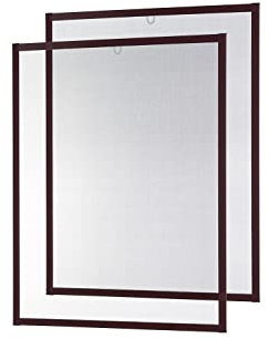 empasa Insektenschutz Fliegengitter Fenster MASTER SLIM Set Alurahmen Mückengitter als Selbstbausatz in 150 x 160 cm, verschiedene Sets und Farben, Farbe:braun, Größe:2er Set