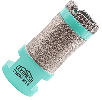 Trépan Diamant Fraise Diamantée 25MM - LEKOMESH pour le Forage Élargissement Façonner Bordure Le trou,Carrelage Céramique Marbre Granit,M14 Filetage pour Meuleuse D'angle
