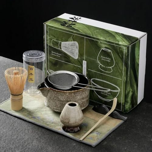 UANGLI Service à thé Matcha Japonais, cuillère à thé, ustensiles de Brassage de thé en intérieur, Accessoires de thé Kung Fu, Cadeau d'anniversaire