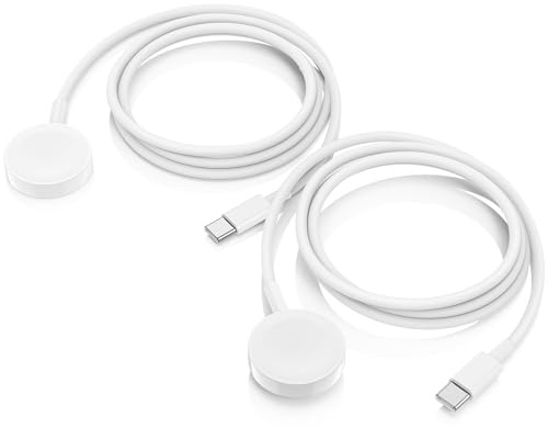 QZVOO Apple Watch Ladekabel 1M+2M [MFi Zertifiziert] USB C Magnetisches Schnellladegerät für Series 10/9/8/7/6/5/4/3/Ultra/Ultra2/SE